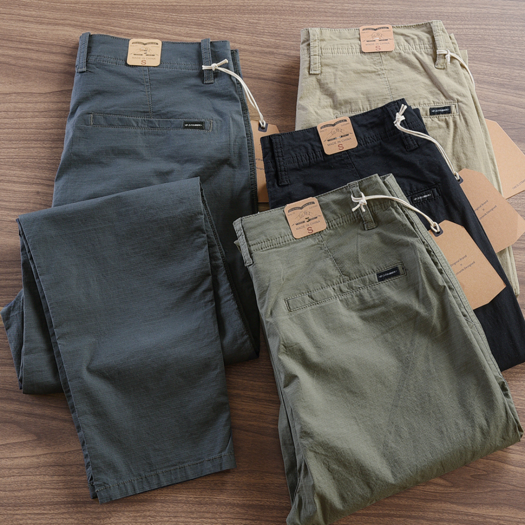 LEVE 4 PAGUE 1 - Calça Reta Masculina em Sarja